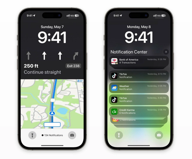 金乡苹果维修服务分享iOS17锁屏地图导航半屏显示长什么样 